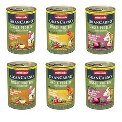 6x400g Superfoods Mixed Pack Animonda GranCarno Wet Dog Food