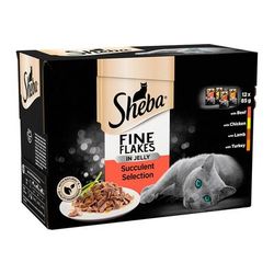 48x85g Succulent Collection in Jelly Fine Flakes Sheba Wet cat food