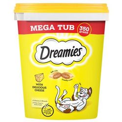 2x350g Cheese Mega Tub Dreamies Cat Treats