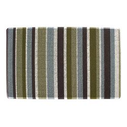 Striped Tufted Indoor Outdoor Floor Mat Floor Mat by RITZ in Green