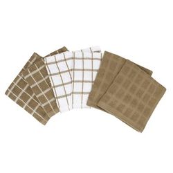 6Pk Terry Check Dish Cloth Dish Cloth by RITZ in Mocha