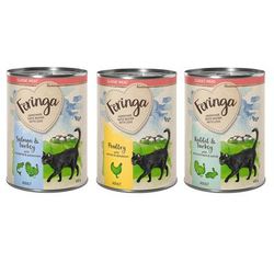 24x400g Adult Mixed Pack Rabbit & Turkey, Poultry, Salmon & Turkey Classic Meat Menu Feringa Wet Cat Food