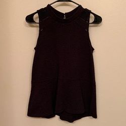 Anthropologie Tops | Anthropologie Deletta Rich Black Sleeveless Top. Color Closest To First 2 Photos | Color: Black | Size: Xs