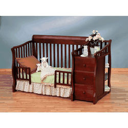 Sorelle Tuscany 4 in 1 Convertible Crib Combo in Cherry