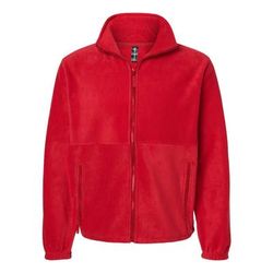 Burnside 3062 Men's Full-Zip Polar Fleece Jacket in Red size Small | Polyester