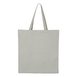 Q-Tees Q800 Promotional Tote Bag in Grey | Canvas Q0800