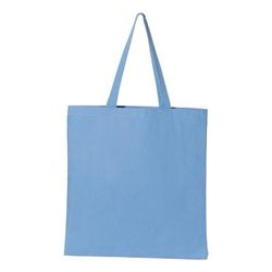 Q-Tees Q800 Promotional Tote Bag in Carolina Blue | Canvas Q0800