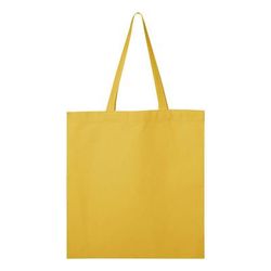 Q-Tees Q800 Promotional Tote Bag in Yellow | Canvas Q0800