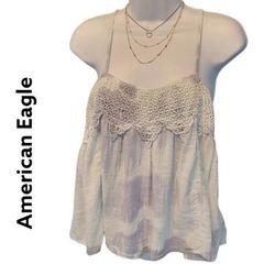 American Eagle Outfitters Tops | American Eagle Tie Dye Tank Top Size M. | Color: Blue/White | Size: M