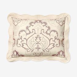 Amelia Sham by BrylaneHome in Ivory Berry (Size KING) Pillow