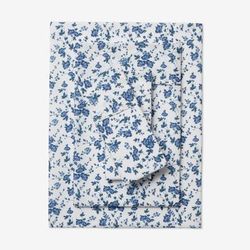Floral Sheet Set by BrylaneHome in Bluestone Floral (Size QUEEN)