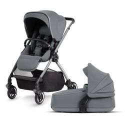 Silver Cross Dune Stroller + Compact Bassinet - Glacier