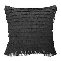 Edie@Home Gatsby Fringe Decorative Pillow Dec Pillow by Edie@Home in Black
