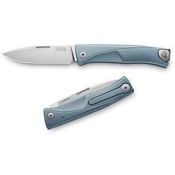 Lionsteel Thrill Slip Joint Blue Folding Knife 3" satin finish Bohler M390 stainless blade Blue titanium handle TL BL