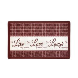 Anti Fatigue Mat Live Love Laugh by Achim Home Décor in Burgundy (Size 18 X 30)