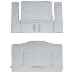 Tripp Trapp High Chair and Cushion with Stokke Tray - Hazy Grey / Nordic Blue
