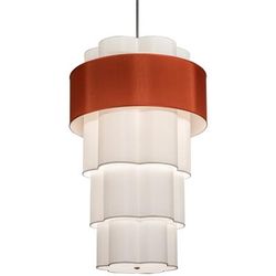 "36" Wide Cilindro 4 Tier Textrene Pendant - Meyda Lighting 124490"