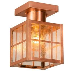 "6" Square Hudson Welcome Lantern Flushmount - Meyda Lighting 64945"