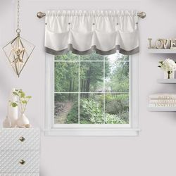 Lana Window Curtain Valance by Achim Home Décor in Grey