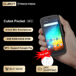 smartphones 2022 Cubot Pocket mini telephone mobile 4 pouces telephone portable android NFC 4 Go