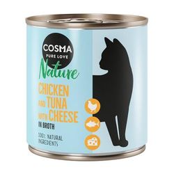 6x280g Chicken Tuna with Cheese Cosma Nature Wet Cat Food