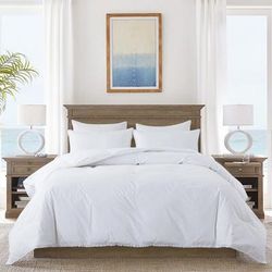 Ruffled Edge Down Comforter by St. James Home in White (Size KING)