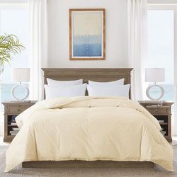 Ruffled Edge Down Comforter by St. James Home in Ivory Cream (Size KING)