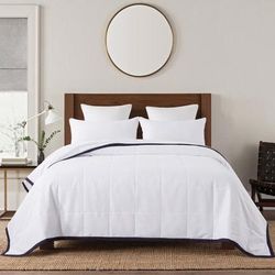 Framed Down Alternative Blanket by St. James Home in Navy (Size KING)