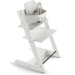 Tripp Trapp Complete High Chair Bundle - White / Birds Blue