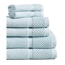 Diplomat 6-Pc. Towel Set by ESPALMA in Spa Blue