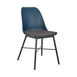 Navy Grey Whistler Side Chair In Plastic With Metal Base - Unique Furniture 36611039