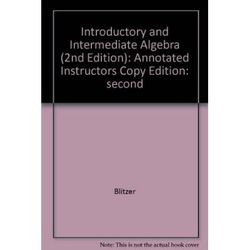 Introductory And Intermediate Algebra Nd Edition Annotated Instructors Copy