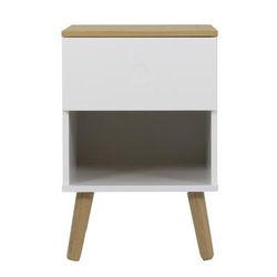 Table de chevet 1 tiroir en bois blanc