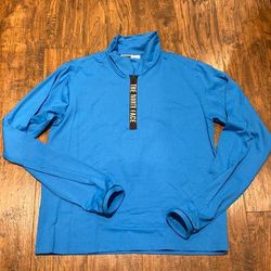 The North Face Tops | Euc North Face Quarter Zip Tech Shirt - Sz L | Color: Blue | Size: L