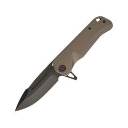 Medford Proxima Framelock Folding Knife 3.75" black PVD coated S35VN stainless blade Bronze anodized titanium handle MK200SPQ-36A1