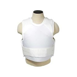 VISM Concealed Carrier Vest wi/Two Level IIIA Ballistic panels Small White BSI3AVWS