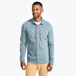 Nautica Men's Classic Fit Cotton-Knit Shirt Cobalt Wave, XXL