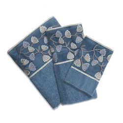 Capri 3-Pc Towel Set by POPULAR BATH in Blue