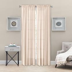 Wide Width Portland Tailored Panel by Ellis Curtains in Natural (Size 48" W 84" L)