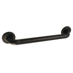 Kingston Brass DR814160 Laurel 16-Inch Decorative 1-1/4-Inch OD Grab Bar, Matte Black - Kingston Brass DR814160