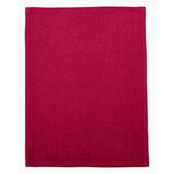 Q-Tees T600 Hemmed Fingertip Towel in Red | Cotton