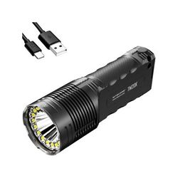 Nitecore TM20K CREE XP-L2 LEDs Rechargeable Flashlight 9600mAh Li-ion Battery White 20000 Lumens Black 6952506407057
