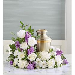 1-800-Flowers Everyday Gift Delivery Cremation Wreath - Lavender & White Small