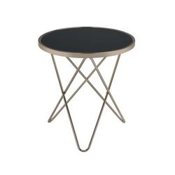 End Table by Acme in Champagne Black