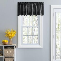 Portland Tailored Valance by Ellis Curtains in Black