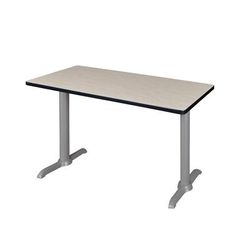 "Regency Cain 48" x 24" Training Table- Maple/ Grey Base - Regency MTRCT4824PLGY"