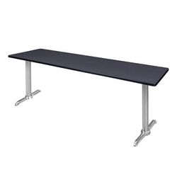 "Regency Cain 84" x 24" Training Table- Grey/ Chrome Base - Regency MTRCT8424GYCM"