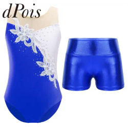 Tenues de danse de ballet pour filles justaucorps fibaqLeotard + short pour enfants vêtements de