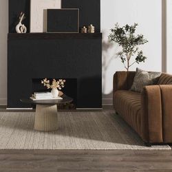 Kinmundy 7'6" x 9'6" Handmade Moroccan Farmhouse Wool Medium Gray/Dark Brown/Gray/Ivory/Medium Gray/Dark Brown Area Rug - Boutique Rugs