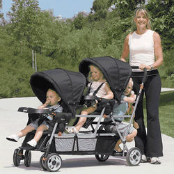 Joovy Big Caboose Stand-On Triple Stroller in Black